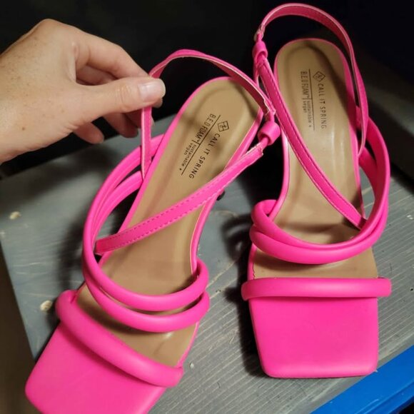 PINK HEELS | VEGAN LEATHER | CALL IT SPRING - Picture 2 of 2